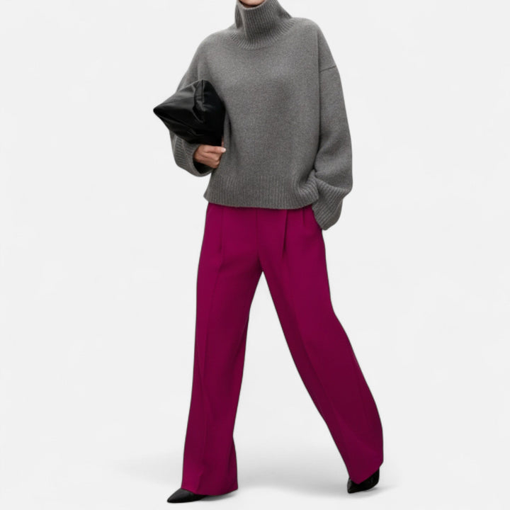 Womens Turtleneck Knitted Jumper