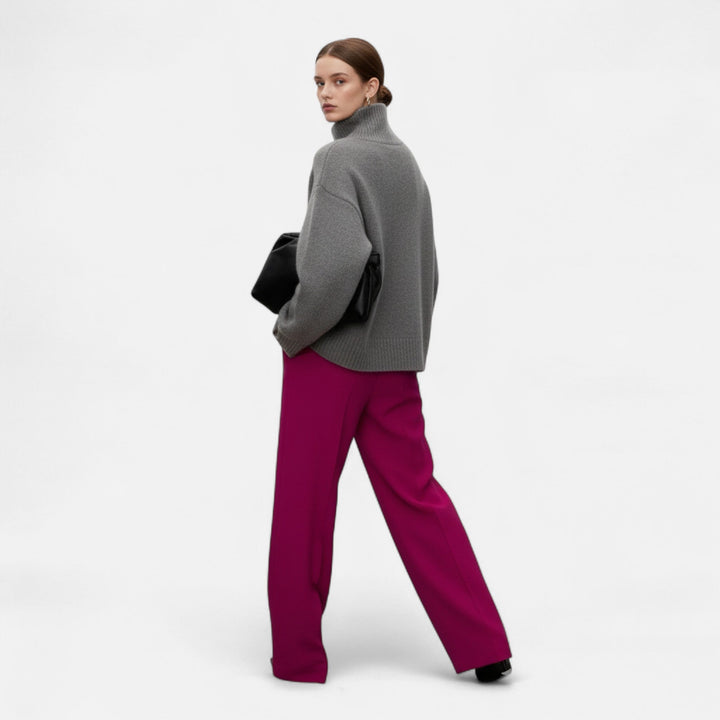 Womens Turtleneck Knitted Jumper