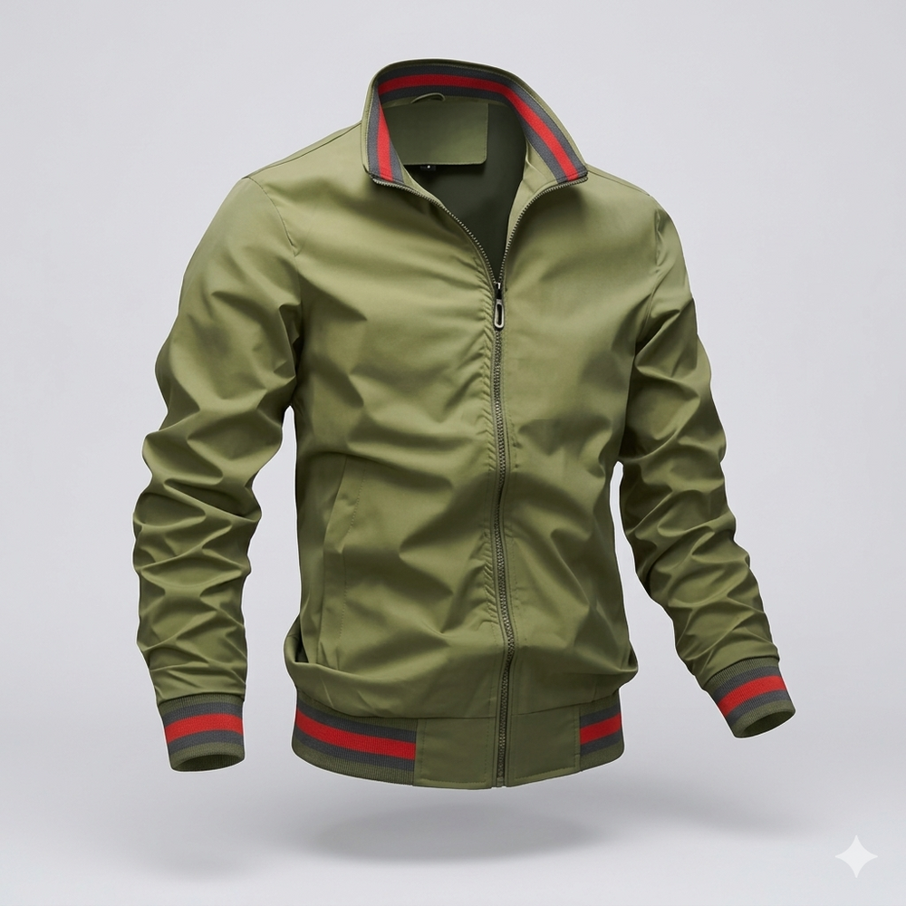 Mens Lightweight Zip Front Jacket