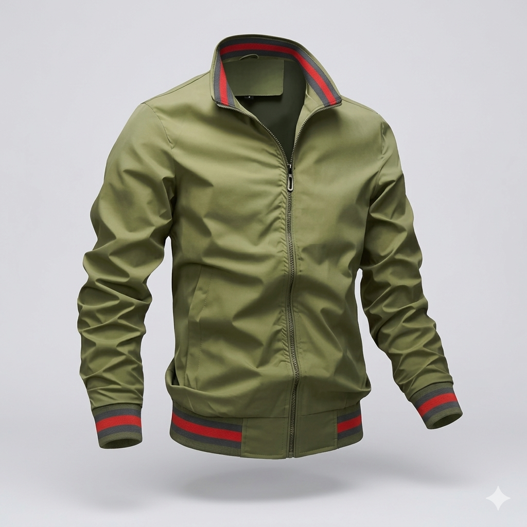 Mens Lightweight Zip Front Jacket