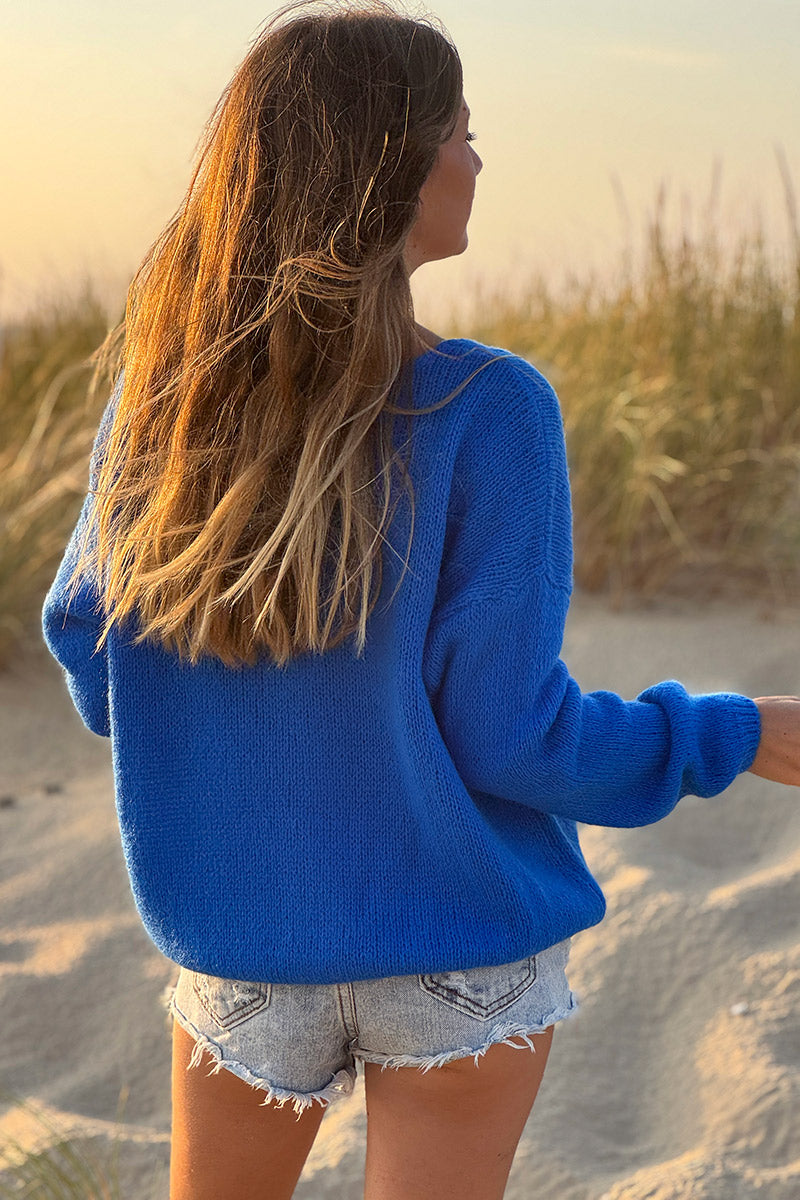 Knitted Blue Cardigan