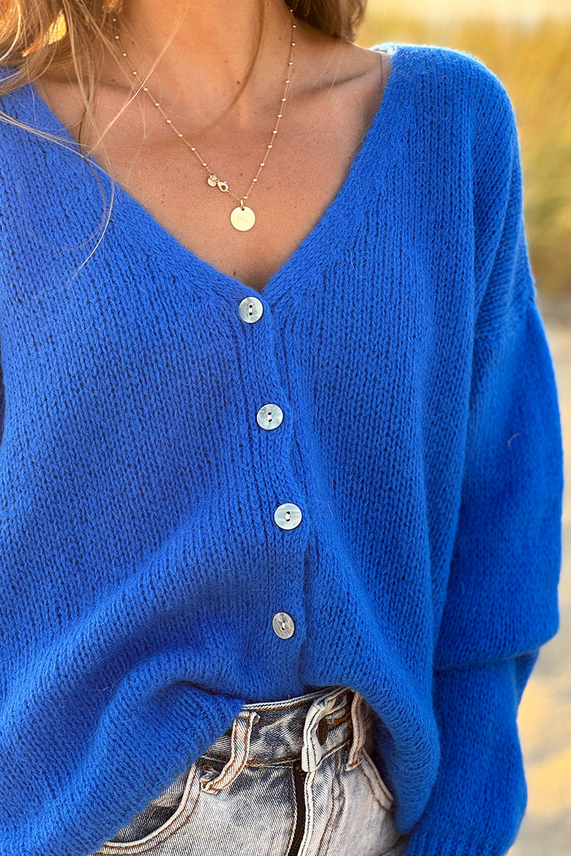 Knitted Blue Cardigan
