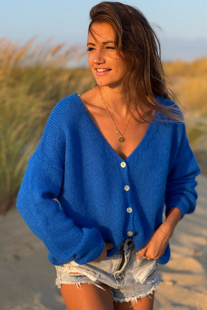 Knitted Blue Cardigan