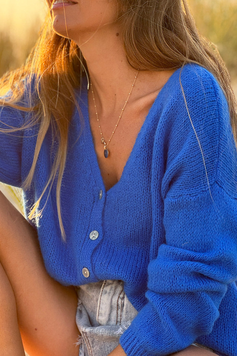 Knitted Blue Cardigan