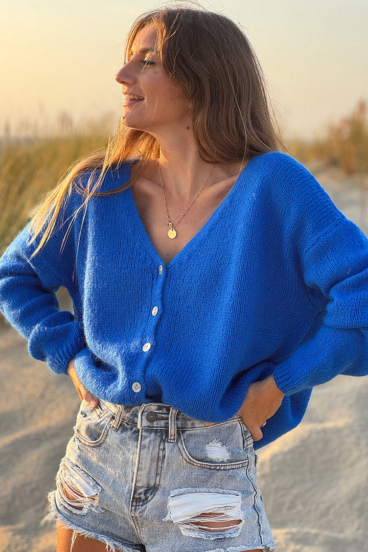 Knitted Blue Cardigan