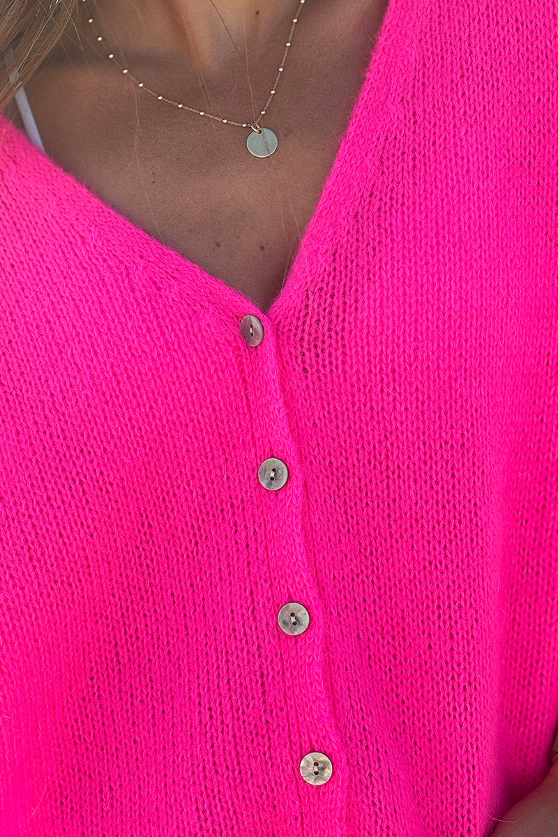 Knitted Pink Cardigan