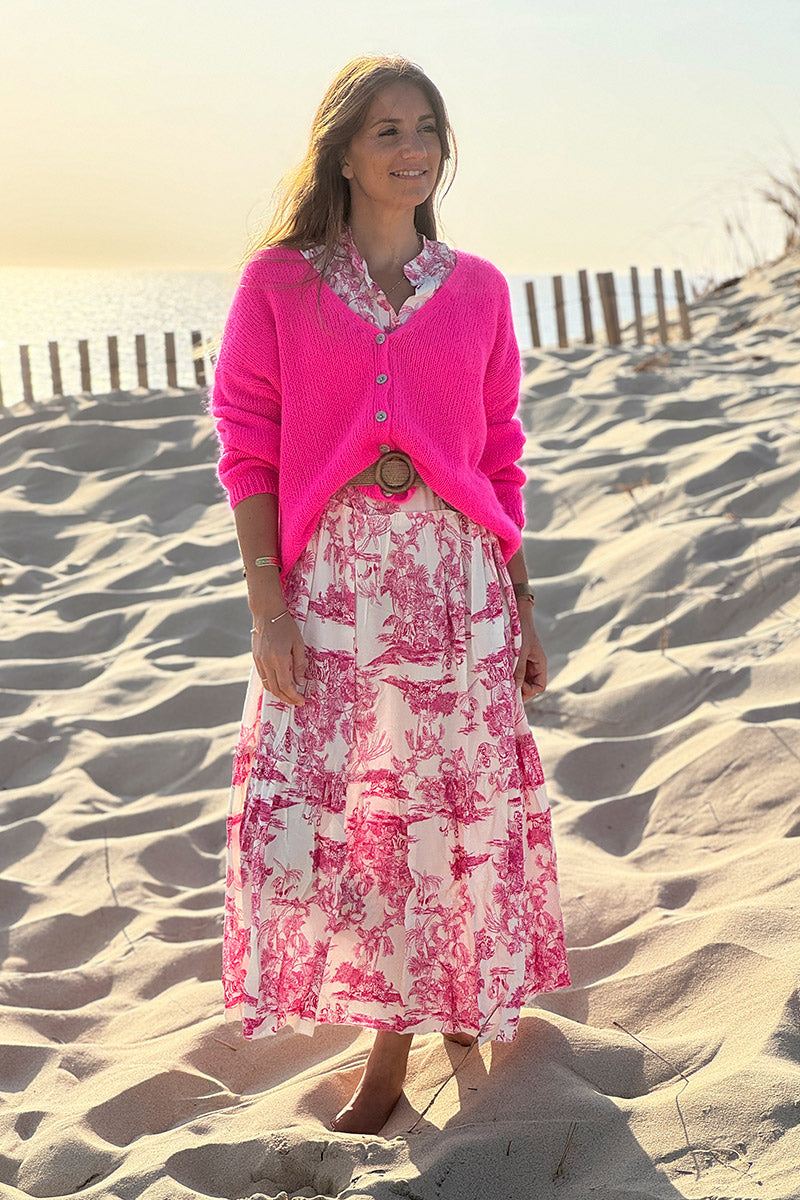 Knitted Pink Cardigan