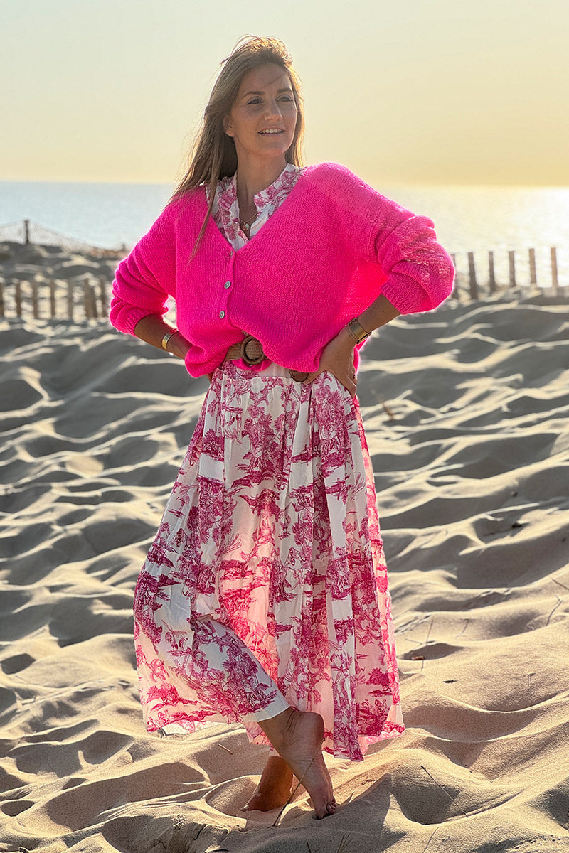 Knitted Pink Cardigan