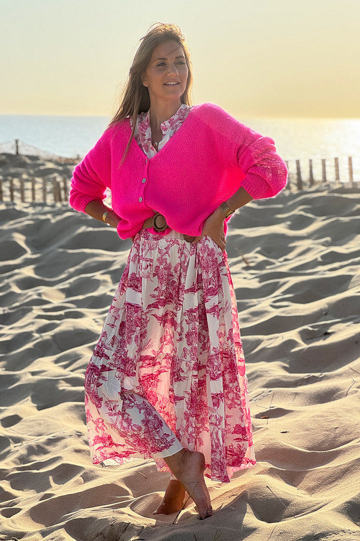 Knitted Pink Cardigan