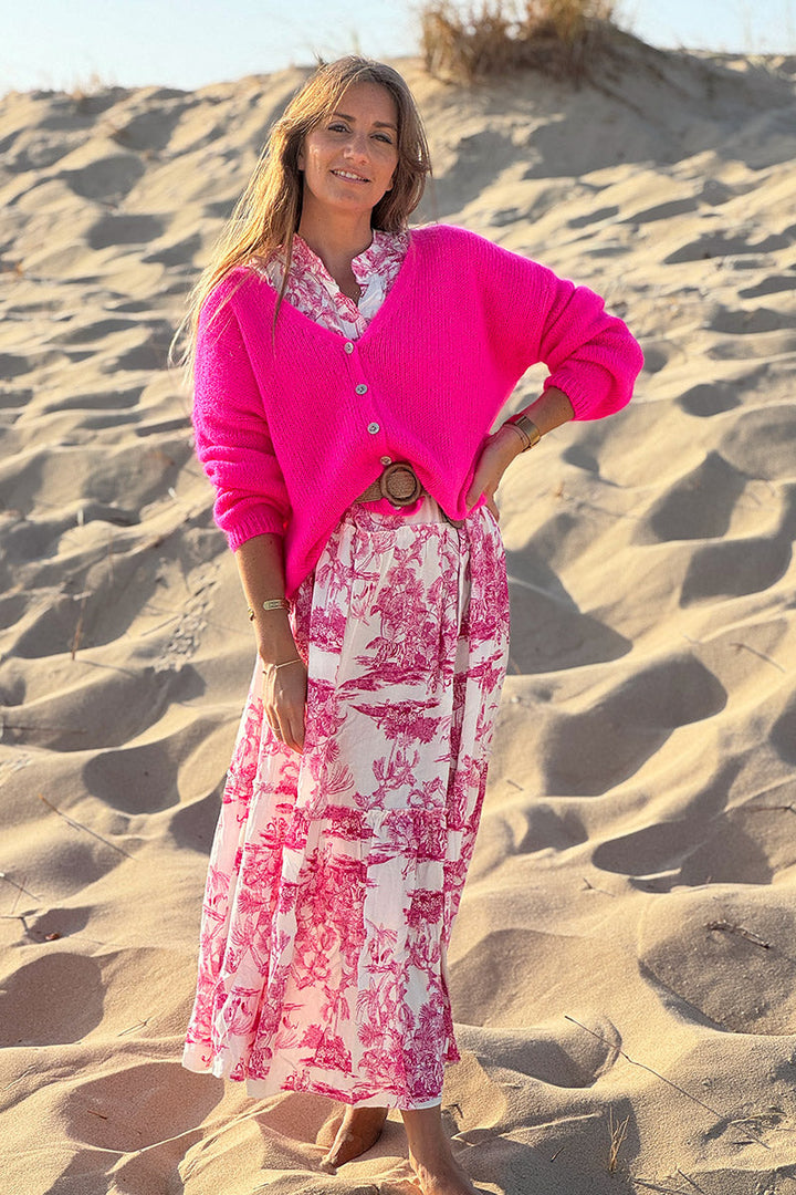 Knitted Pink Cardigan