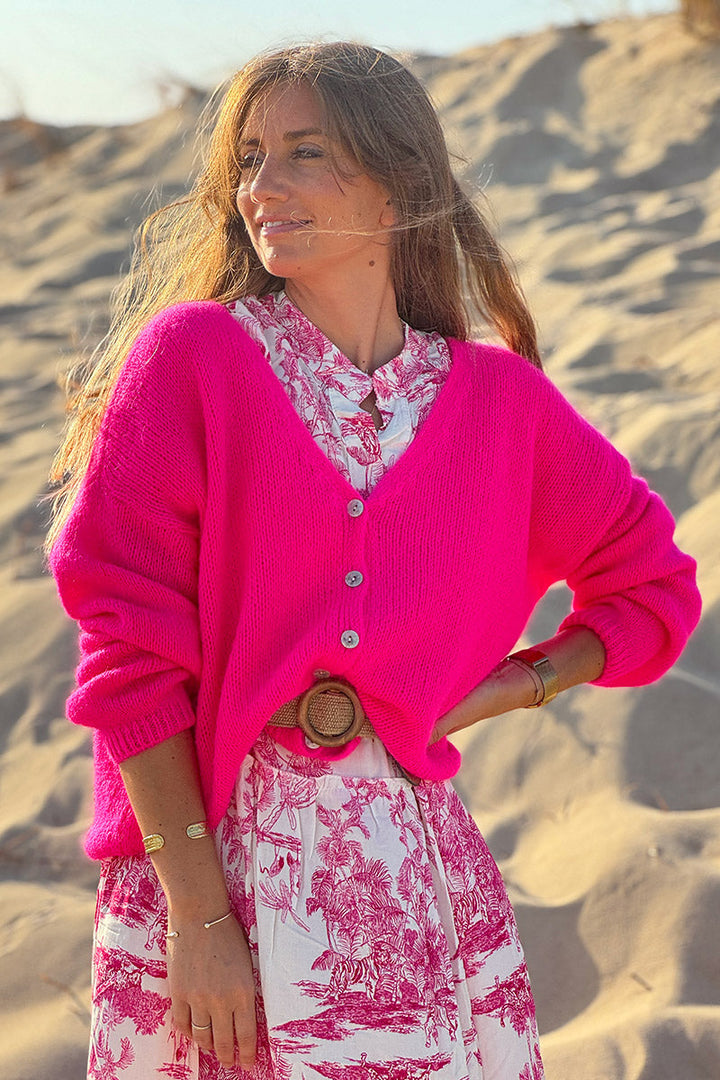 Knitted Pink Cardigan