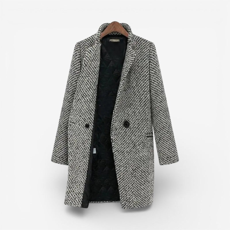 Womens Checked Longline Jacket