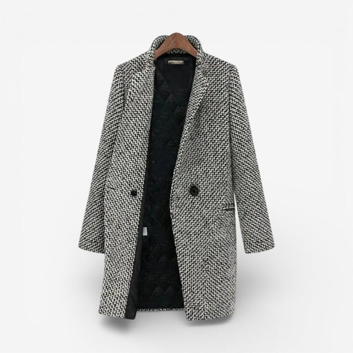 Womens Checked Longline Jacket