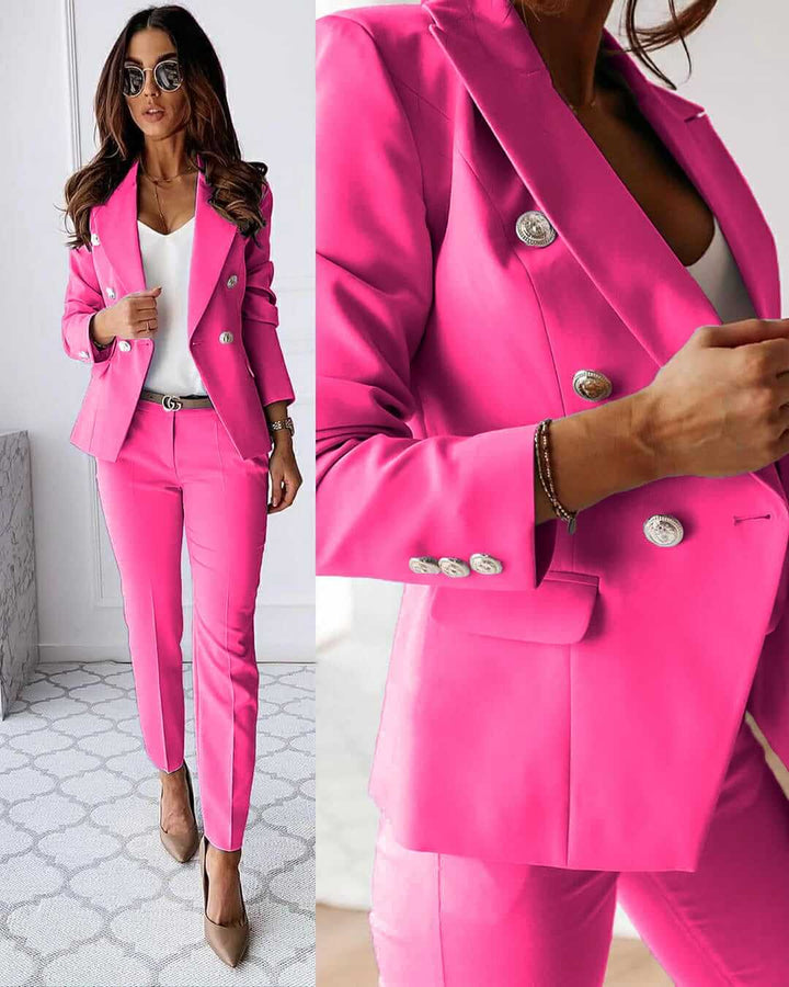 Womens Tailored Blazer Two-Piece Set