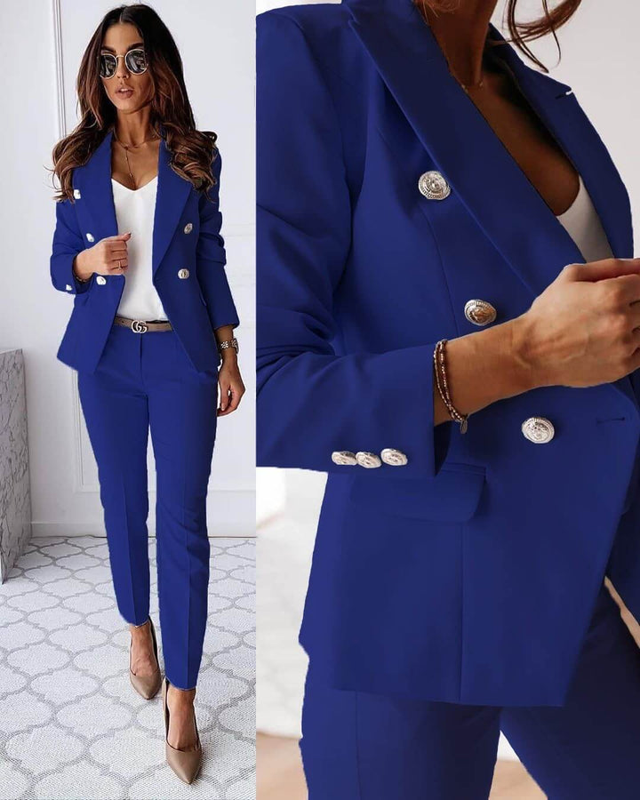 Womens Tailored Blazer Two-Piece Set
