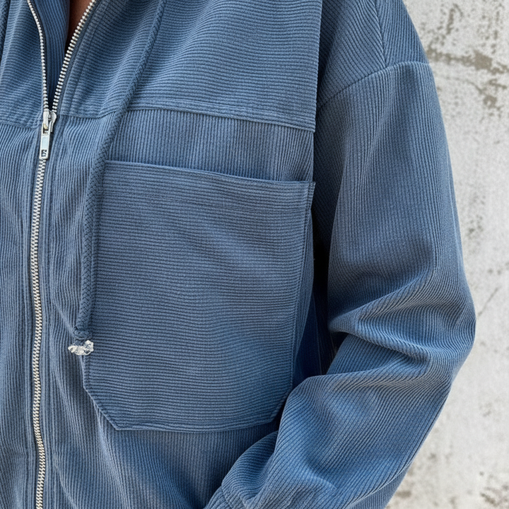 Hooded Zip Front Lightweight Jacket