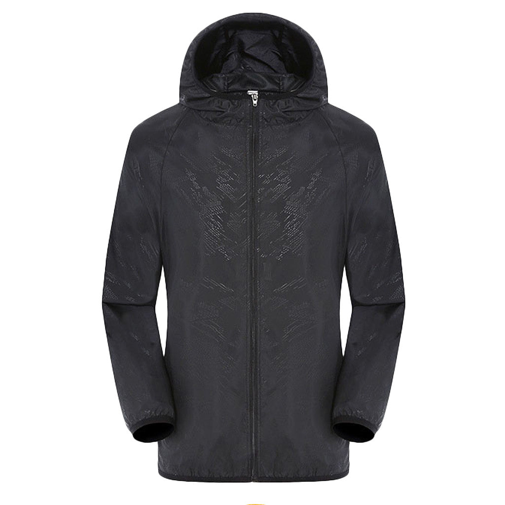 Womens Hooded Zip Front Raincoat
