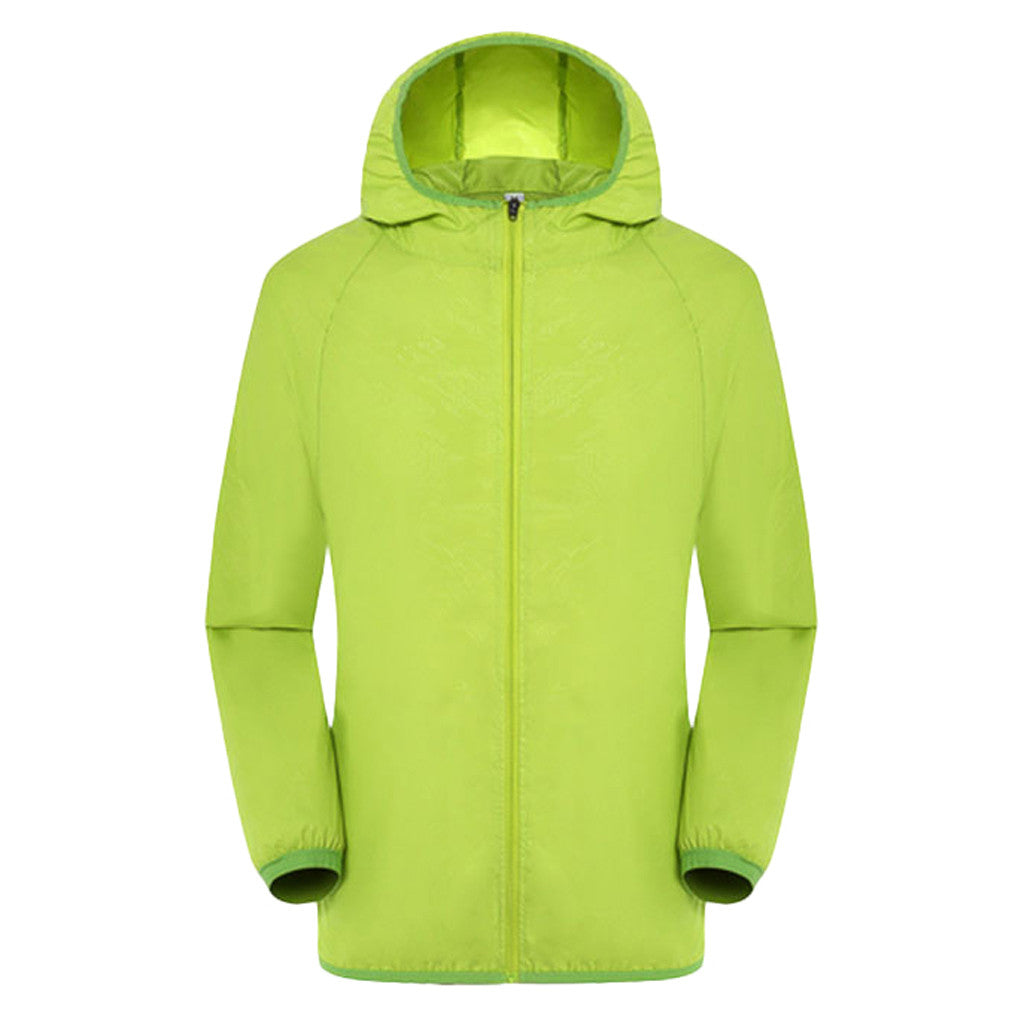 Womens Hooded Zip Front Raincoat