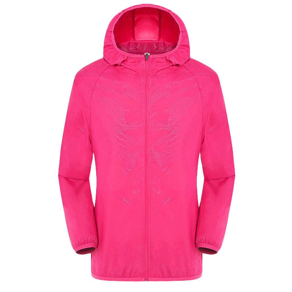 Womens Hooded Zip Front Raincoat