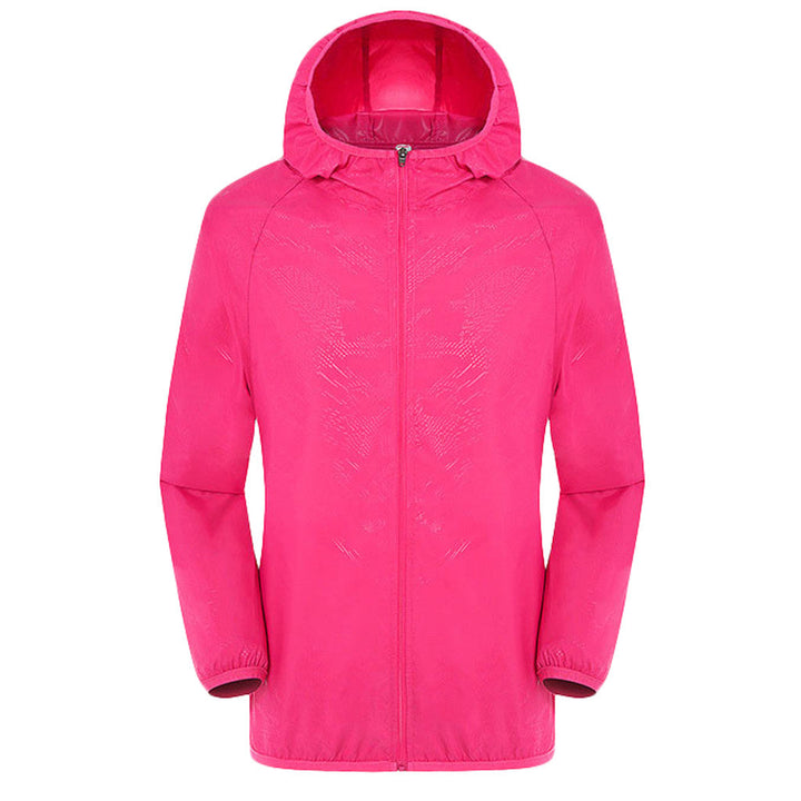 Womens Hooded Zip Front Raincoat