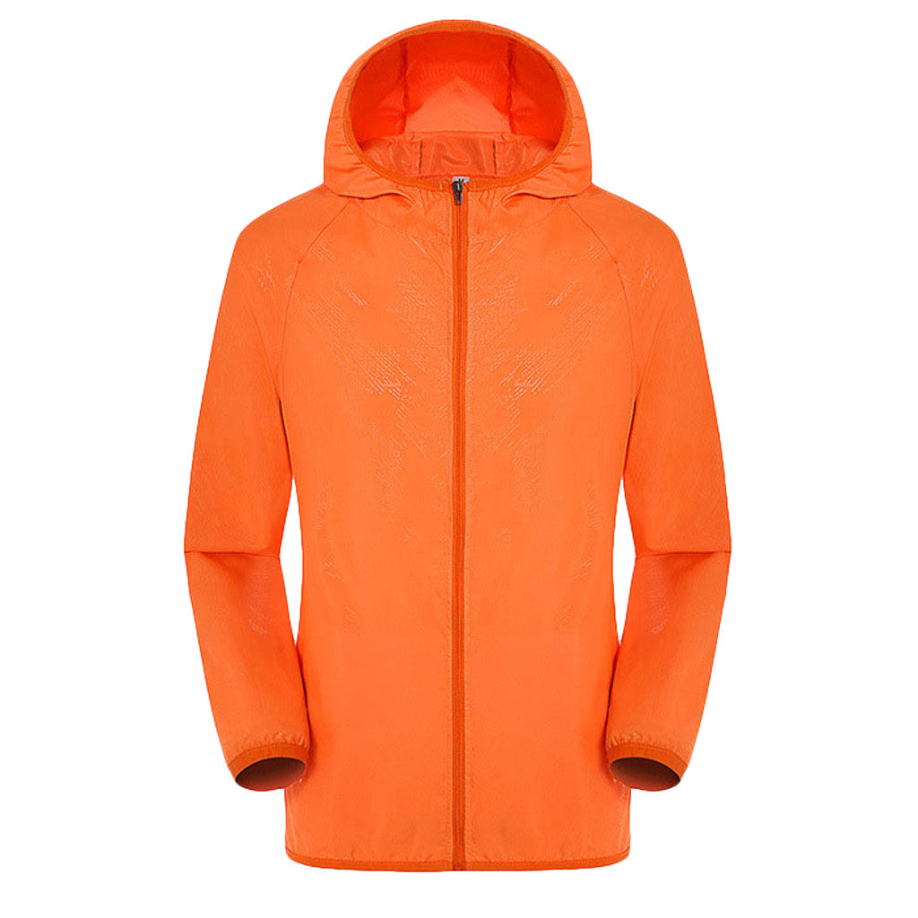 Womens Hooded Zip Front Raincoat