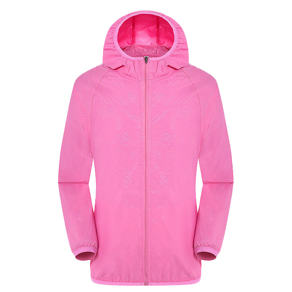 Womens Hooded Zip Front Raincoat
