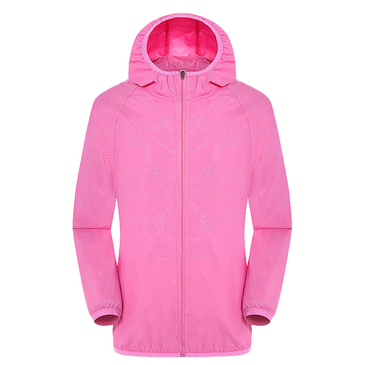 Womens Hooded Zip Front Raincoat