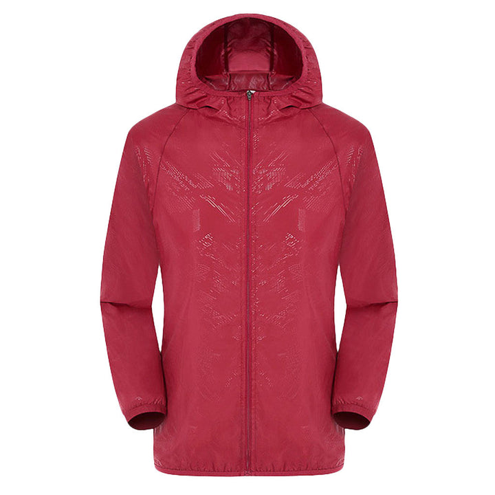 Womens Hooded Zip Front Raincoat