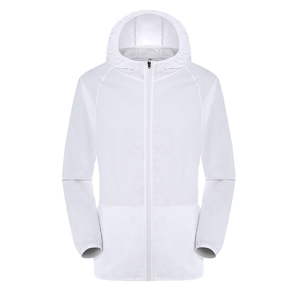 Womens Hooded Zip Front Raincoat
