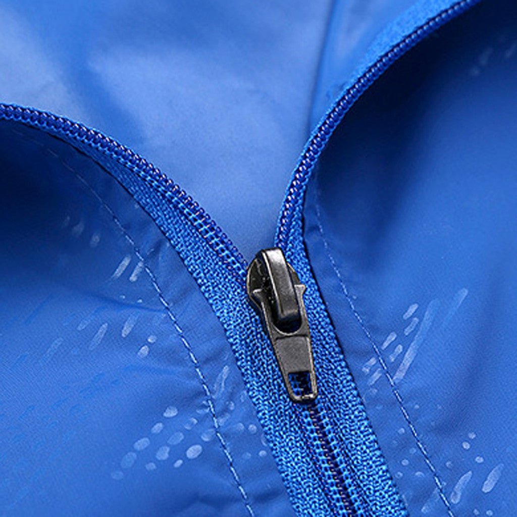 Womens Hooded Zip Front Raincoat