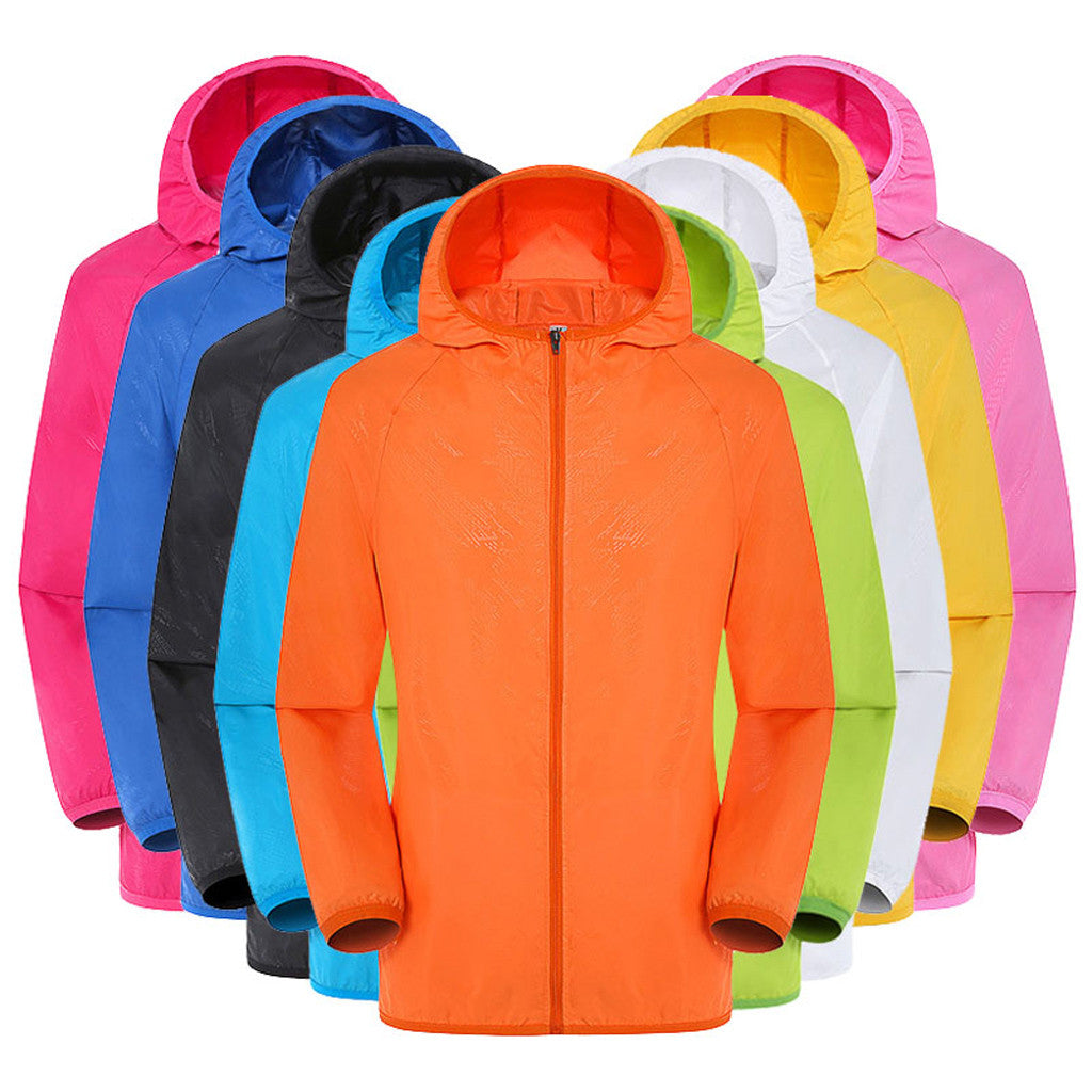 Womens Hooded Zip Front Raincoat