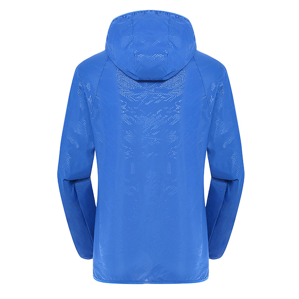 Womens Hooded Zip Front Raincoat