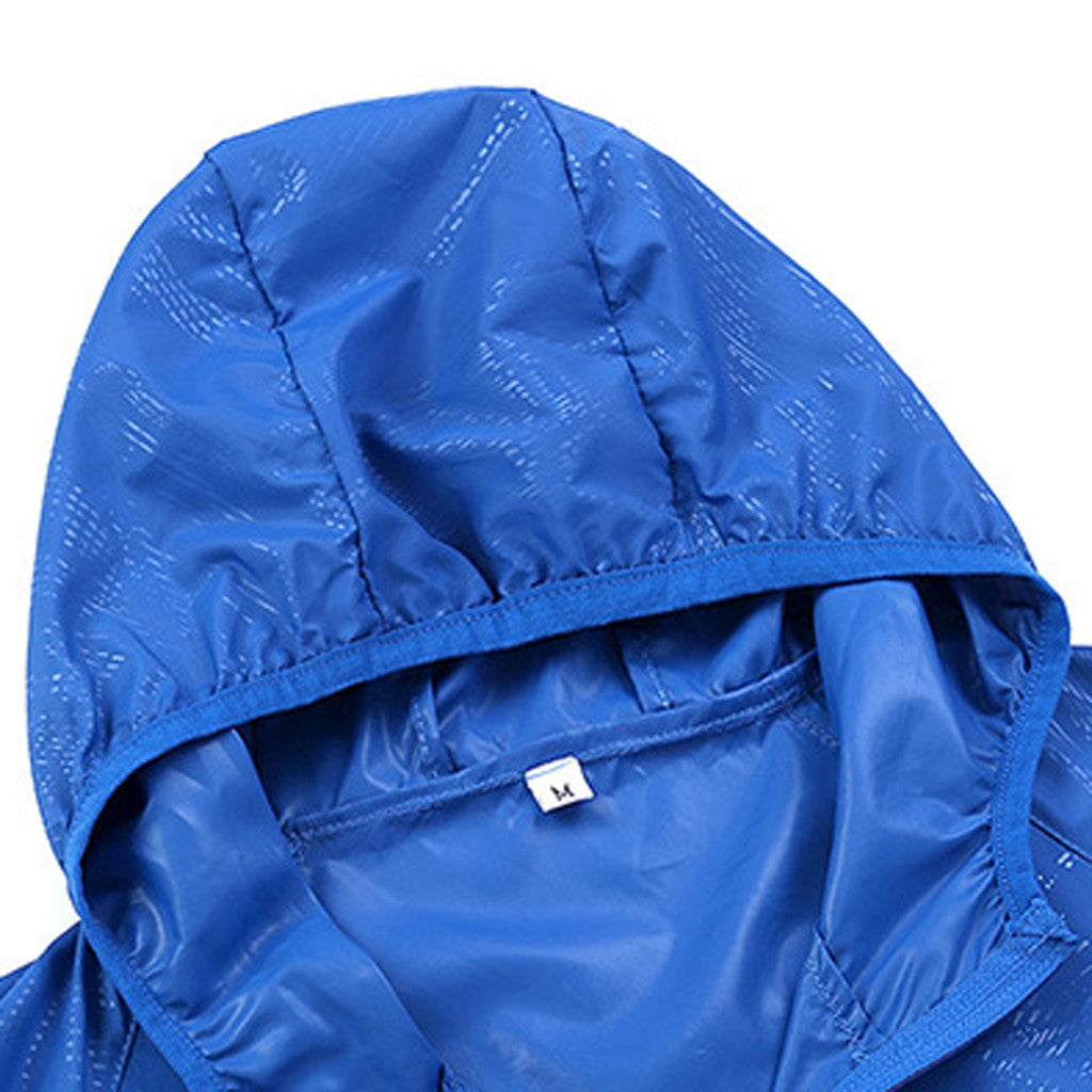 Womens Hooded Zip Front Raincoat