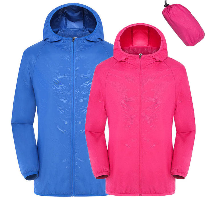 Womens Hooded Zip Front Raincoat