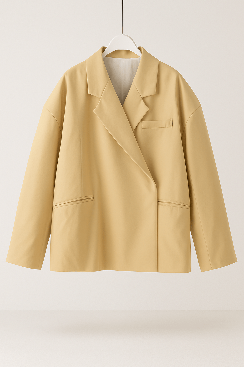 Womens Oversized Open-Front Blazer
