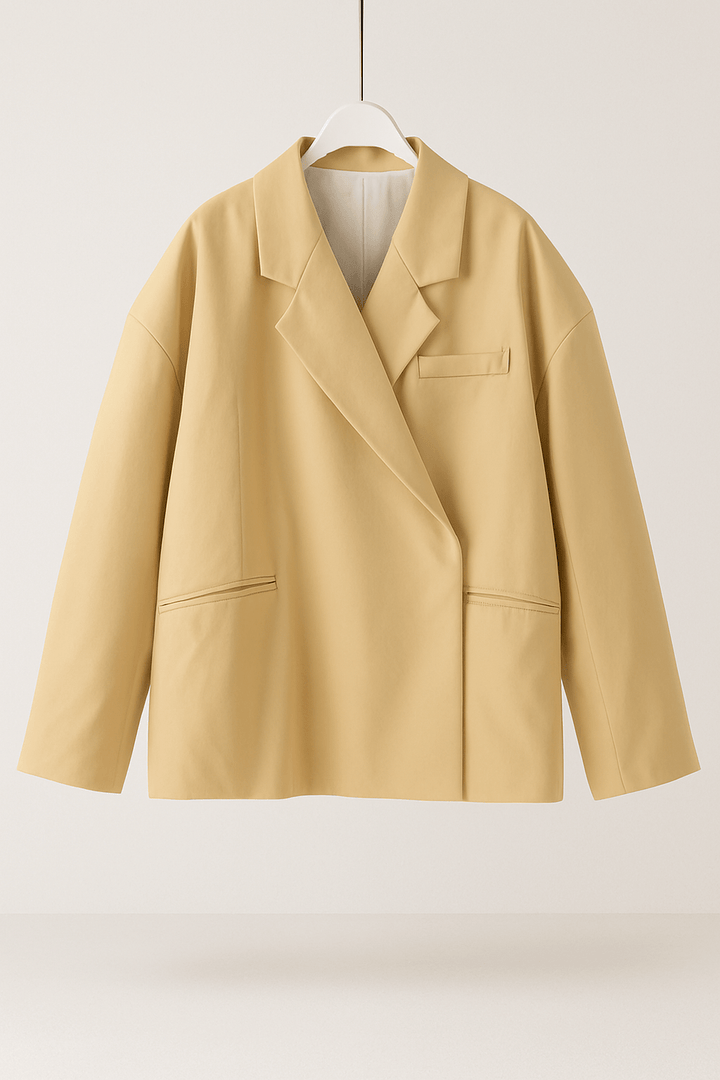 Womens Oversized Open-Front Blazer