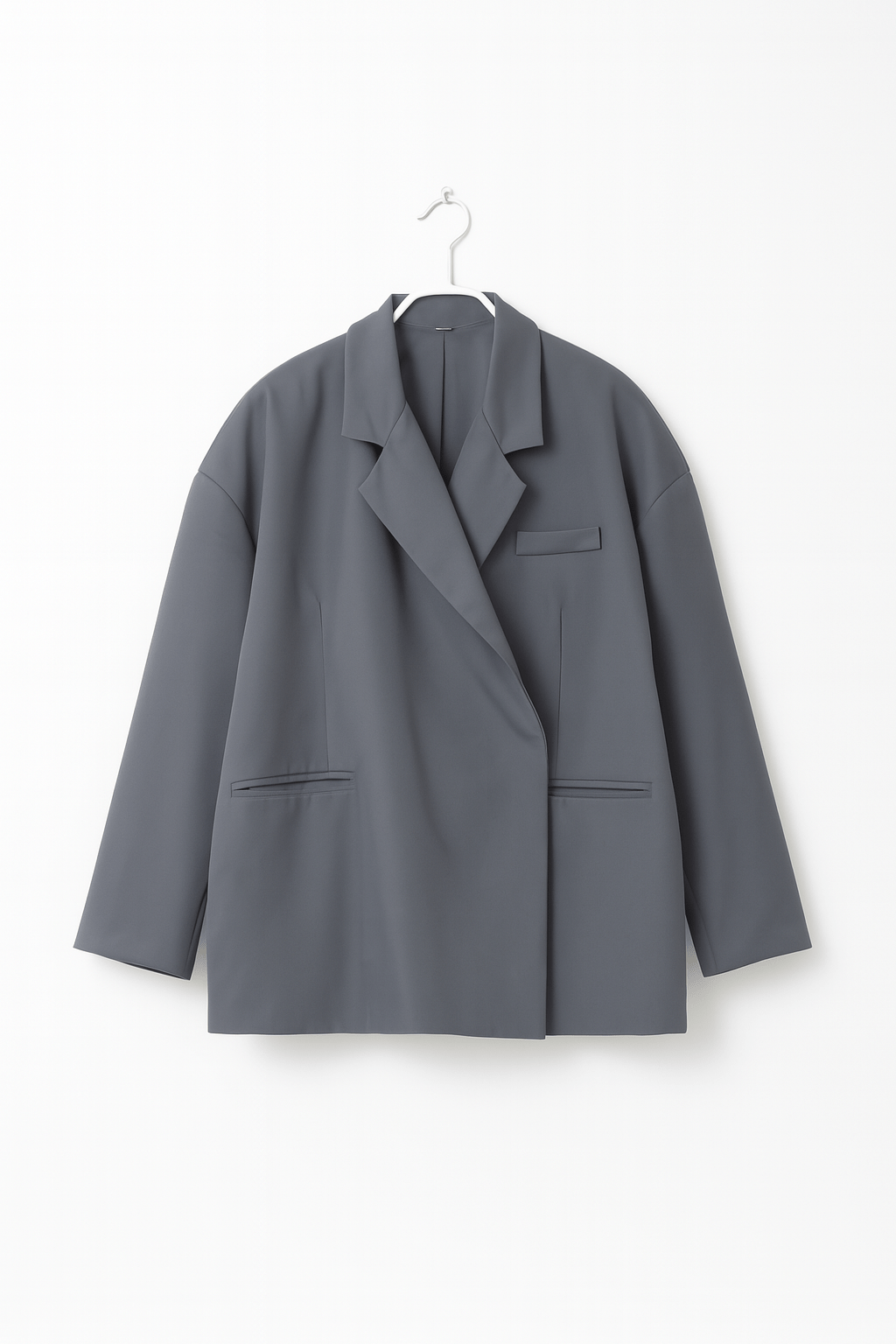 Womens Oversized Open-Front Blazer