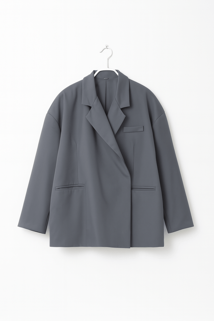 Womens Oversized Open-Front Blazer