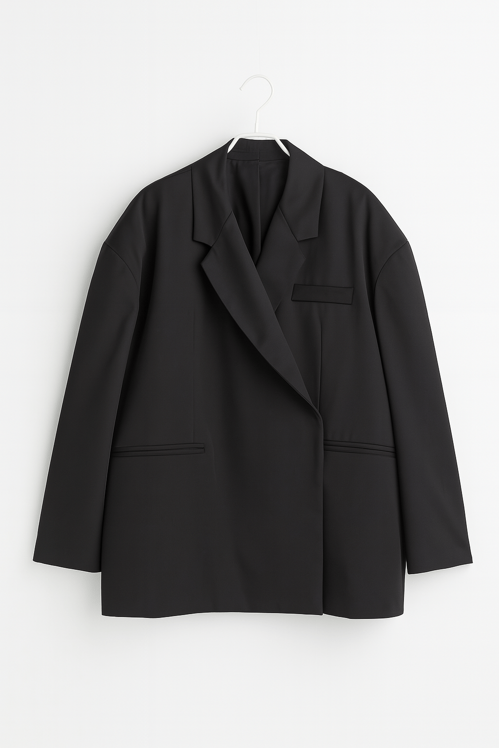 Womens Oversized Open-Front Blazer