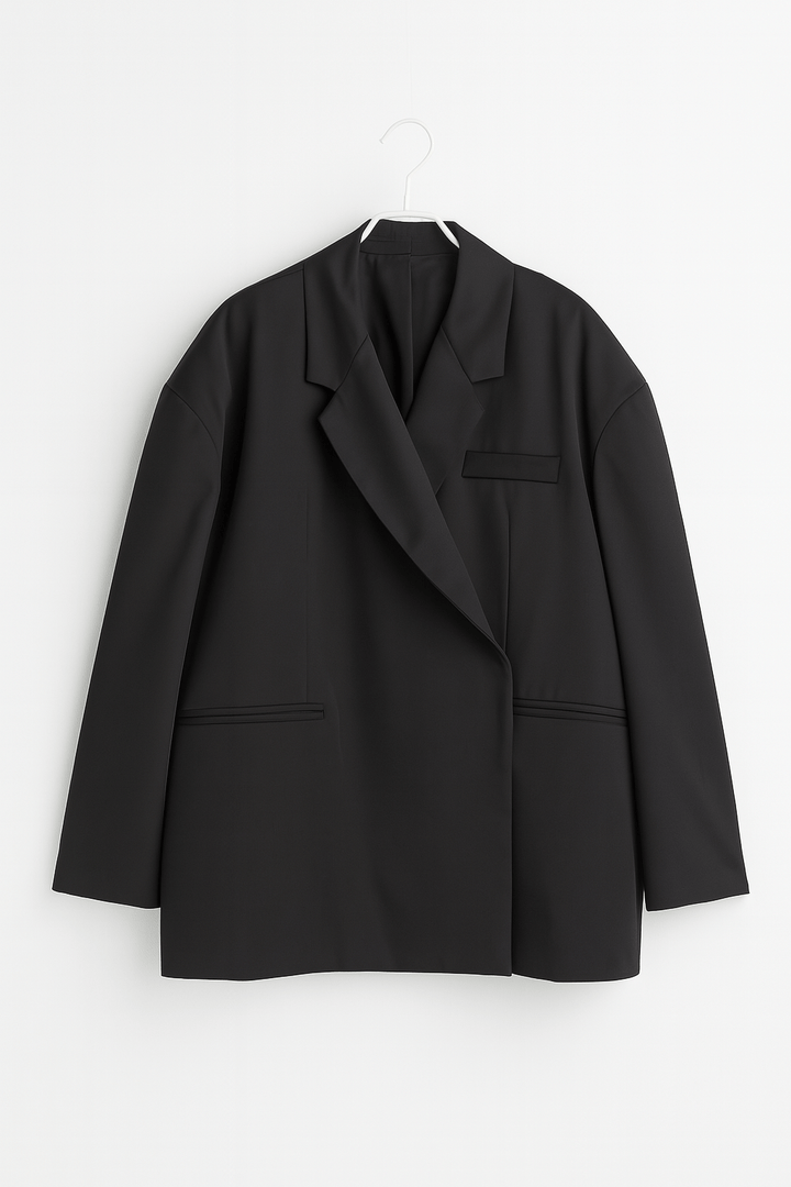 Womens Oversized Open-Front Blazer