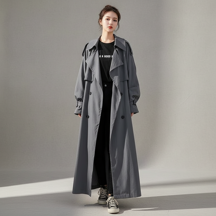 Oversized Longline Trench Coat