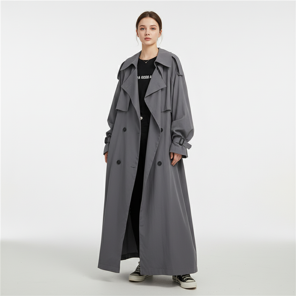 Oversized Longline Trench Coat