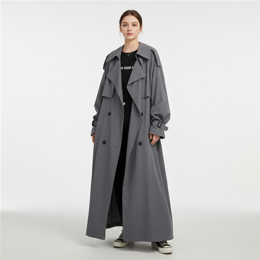 Oversized Longline Trench Coat