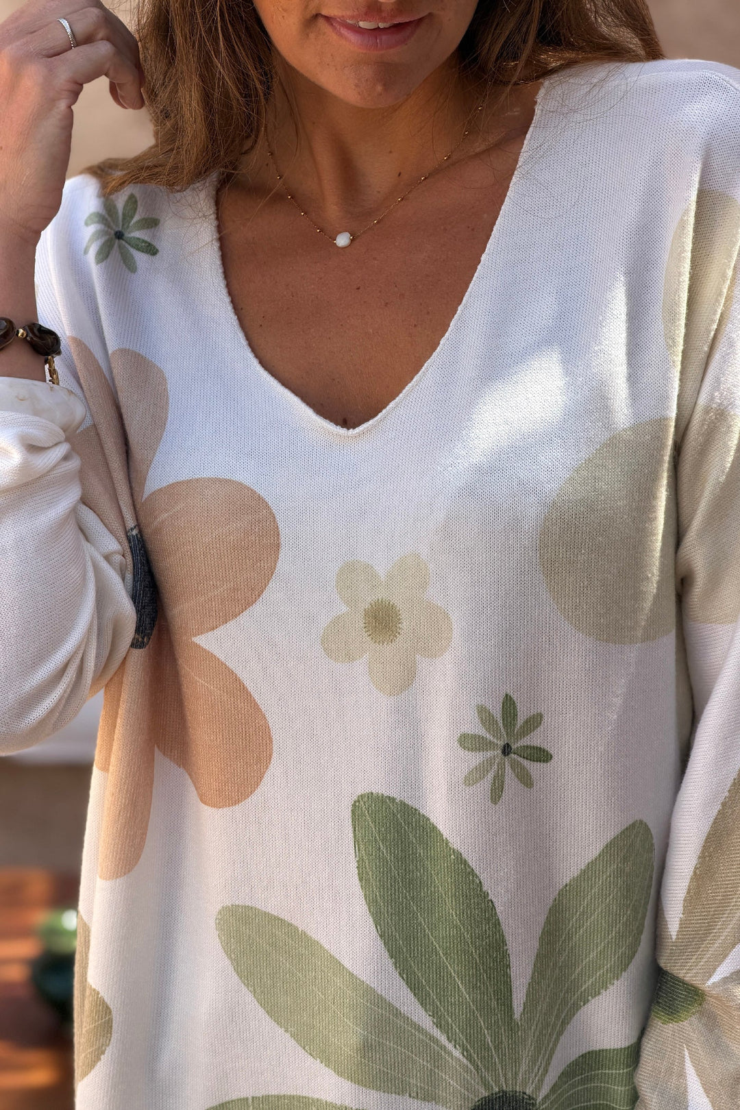 Knitted Floral Jumper