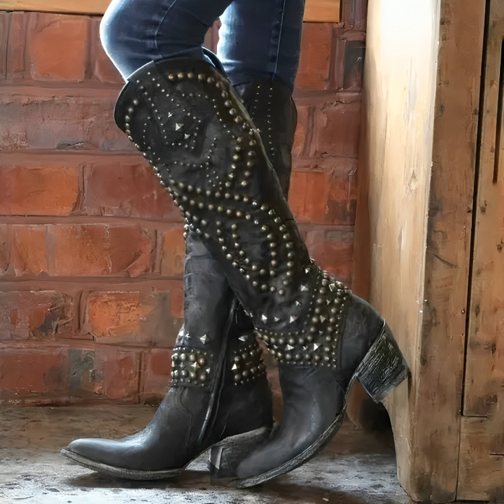 Mia | Western Knee-High Boots