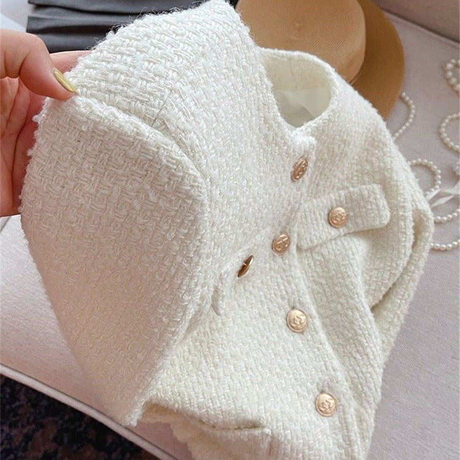 Womens Long Sleeve Tweed Jacket