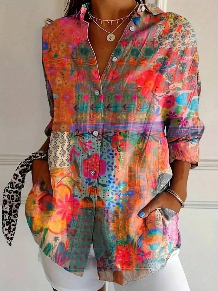 Astrid | Colourful Patterned Blouse