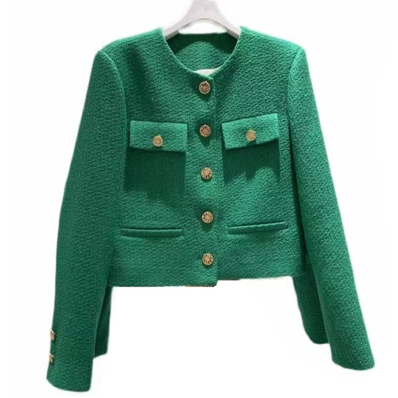 Womens Long Sleeve Tweed Jacket