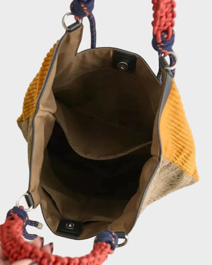 Corduroy Carryall Bucket Bag