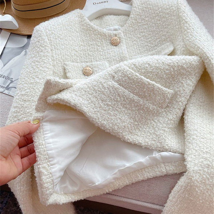 Womens Long Sleeve Tweed Jacket